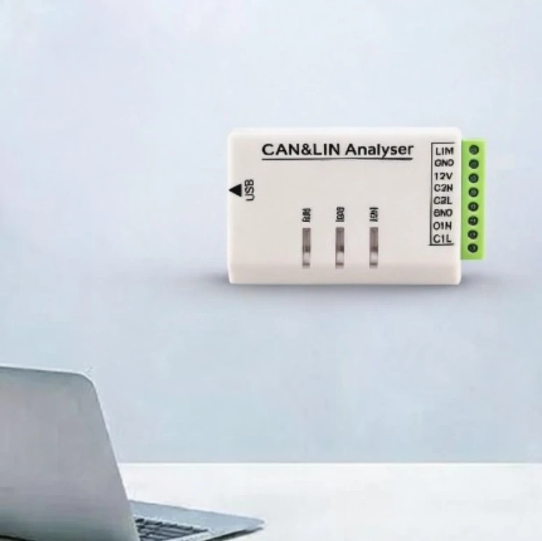 USB to CAN LIN PWM Adapter with 12V Output DBC LDF Parsing Offline Send Tool