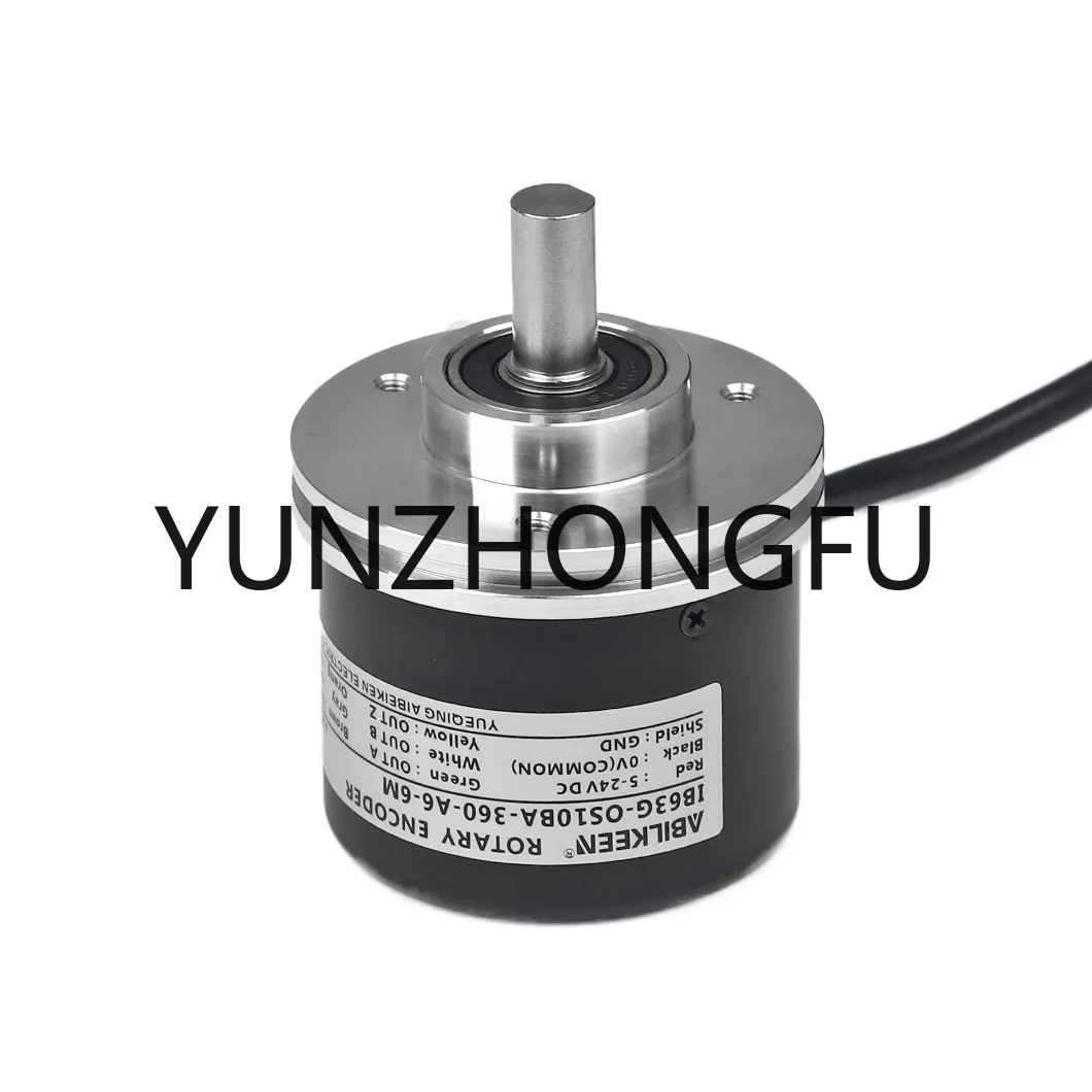 

OD63MM Soild Shaft 10mm Incremental Rotary Encoder 1~5000 P/R ROTARY ENCODER with Flange Plate