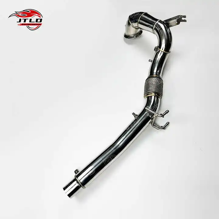 304 Stainless Steel High Polished Exhaust Frontpipe For VW GOLF MK8 GTI 2.0T With OPF