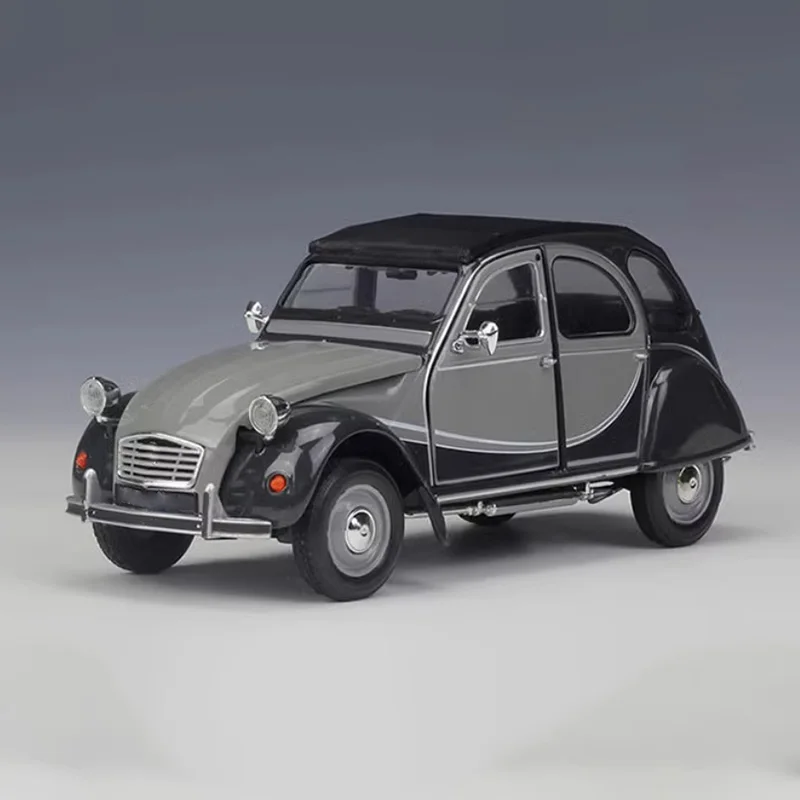 Diecast 1:24 Scale 2CV 6 Charleston Model Alloy Car Finished Product Simulation Series Toy Automobile Souvenirs Collection Gift