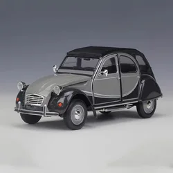 ダイキャスト-コレクターズギフト,スケール,2cv,1:24,収集可能なおもちゃ,シミュレーションシリーズ,自動車のお土産,6つのチャールストン合金モデル