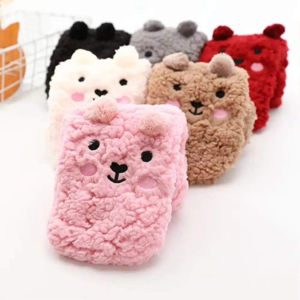 Cute Embroidery Winter Floor Socks Cartoon Thick Thermal Socks Winter Anti Slip Animal Graphic Socks Winter