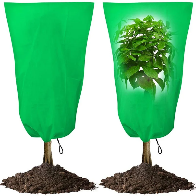 Winter Large Potted Plants With Antifreeze Cover And Adequate Illumination Non-woven Protective Cover