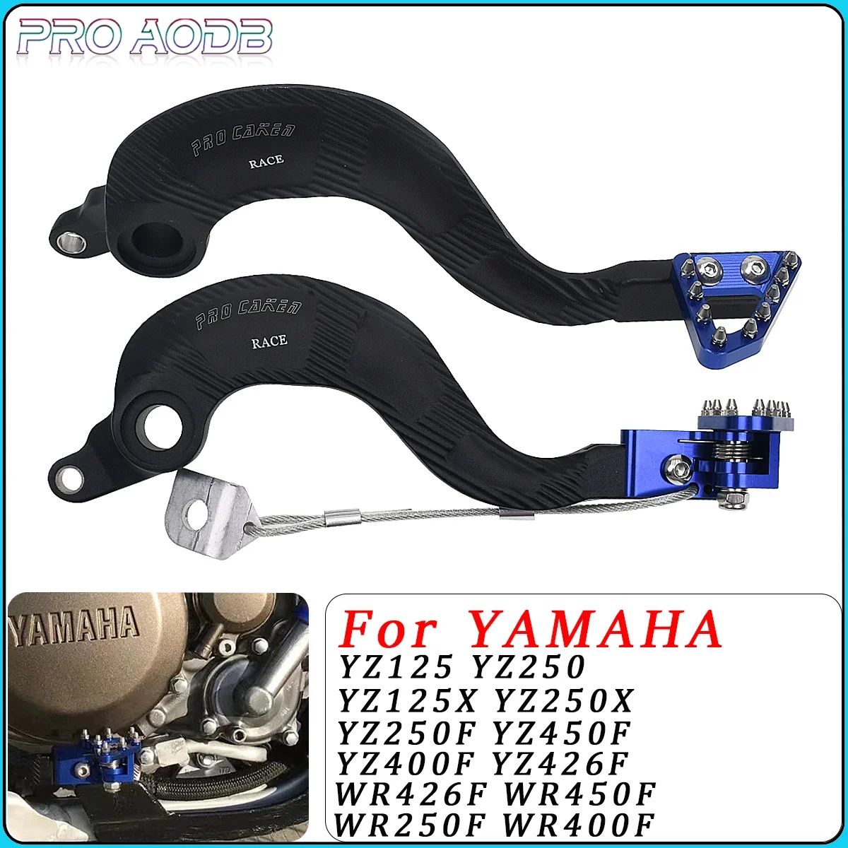 

For Yamaha YZ125 YZ125X YZ250 YZ250X YZ250F YZ400F YZ426F YZ450F WR250F WR400F WR426F WR450F 01-2023 CNC Rear Brake Pedal Lever