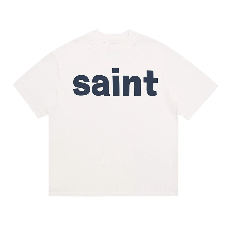 Camiseta Oversized com Estampa de Texto 'Vintage Spirit Realm' Verão 2026, Top Casual de Manga Curta Estilo Streetwear para Homens e Mulheres