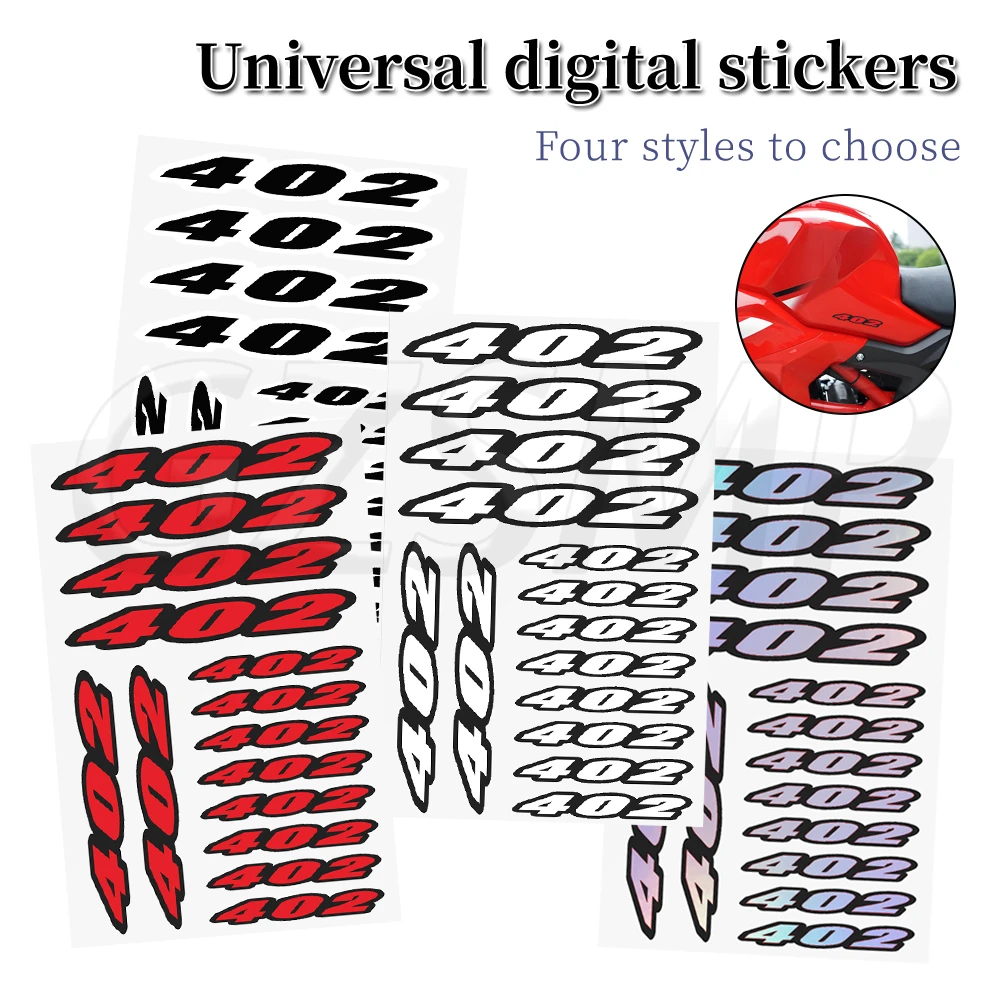 

Motorcycle Sticker Number 402 Motorbike Fuel Tank Fairing Scooter Deco Decals Fit for Benelli Tornado HaLun 402