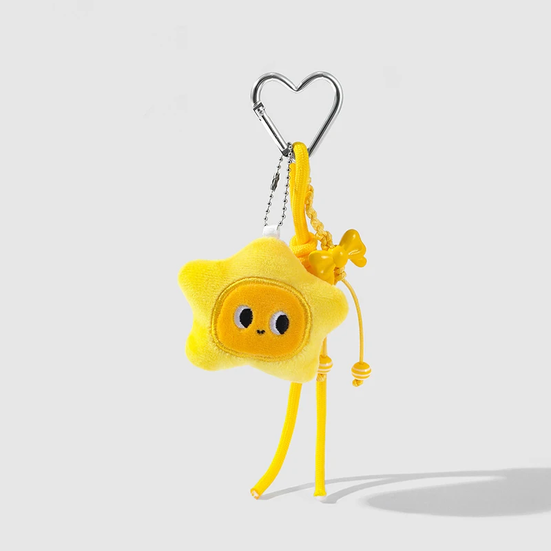 Entzückender animierter Stern-Plüsch-Schlüsselanhänger, weicher Spielzeug-Schlüsselanhänger, Autoschlüsselhalter, Taschenanhänger, Rucksack-Auto-Hängedekoration, Paar Geschenke