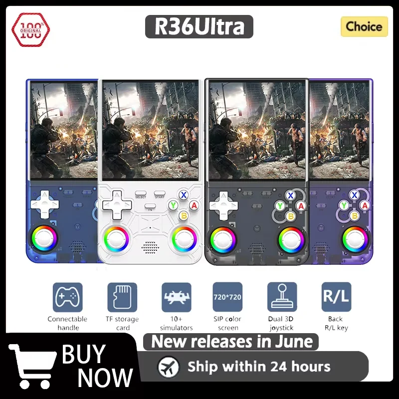 

New R36 128GB Retro Handheld Game Console 4.0-inch Screen Open-Source Linux System Portable Video Player
