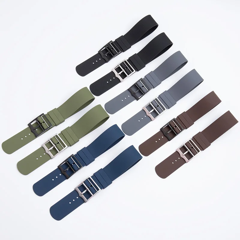 Nuovo cinturino integrato in gomma fluorurata compatibile con il cinturino dell'orologio Breitling Omega Longines Tudor IWC TAG Heuer