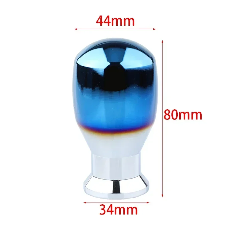 3 universal fashion baked blue burn titanium aluminum sports racing interior accessories Shift knob shift lever head rod