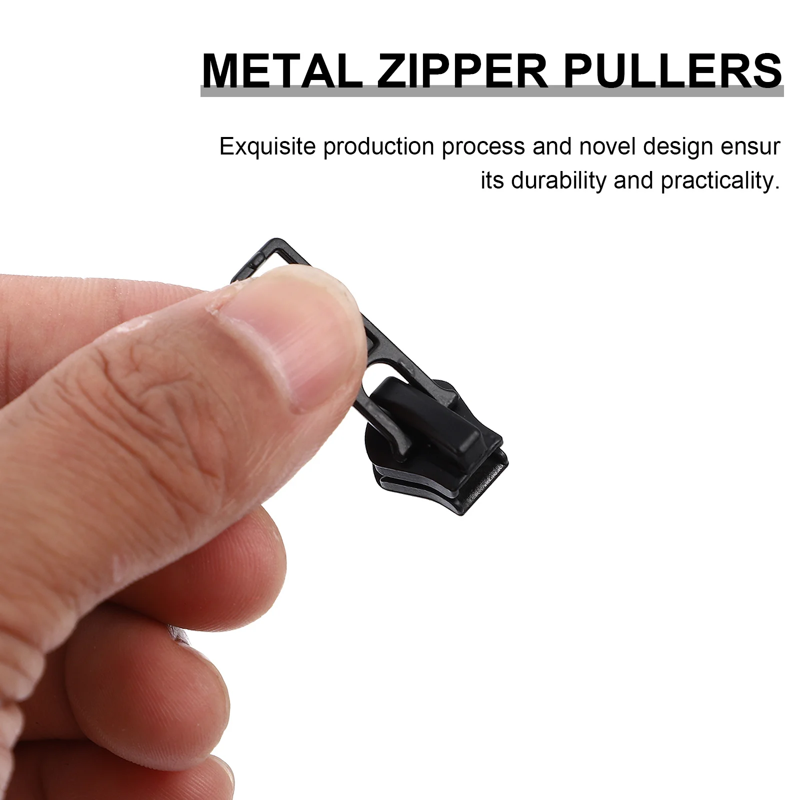 

57Pcs Metal Zipper Pullers Replacement Sliders for Clothing Pants Backpacks Bags Luggage Durable Zipper Repair Accessories