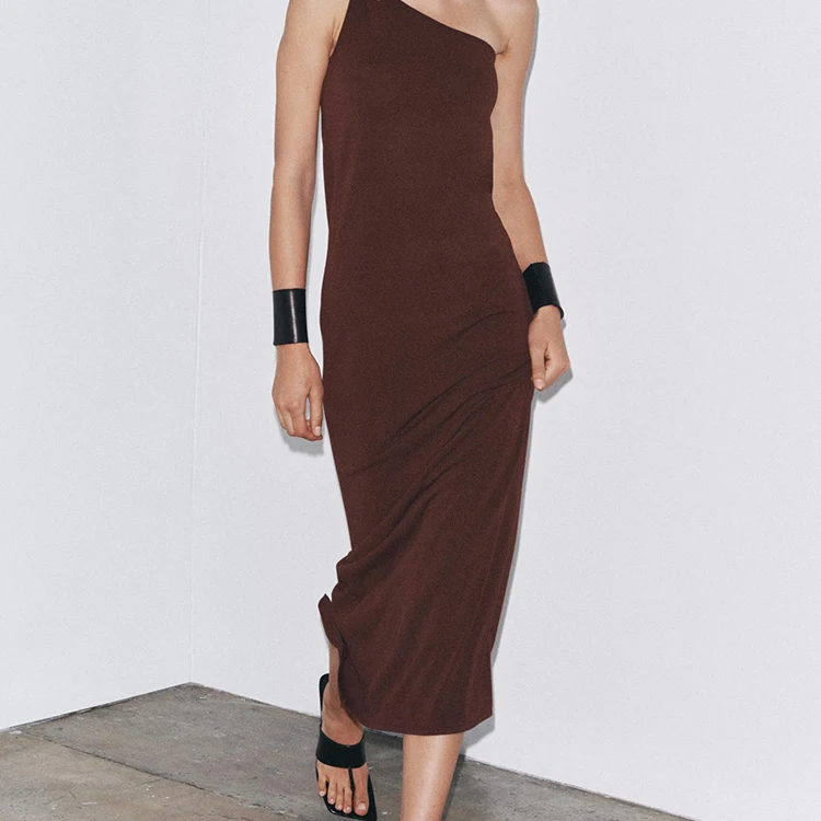 Z Faionable Gestrickte Midi Dr Damen-Polyesterfaser, hautfreundlich, atmungsaktiv, rutschfest, für den täglichen Gebrauch, Neu 2025