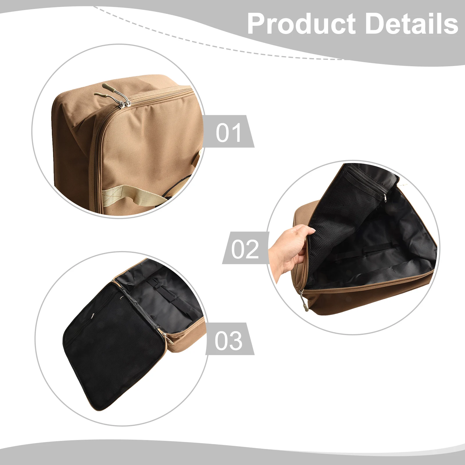 Barbecue Equipment Outdoor Gas Canister Bag Camping Gear Storage Bag Firmly Fix In Place Oxford Cloth Material