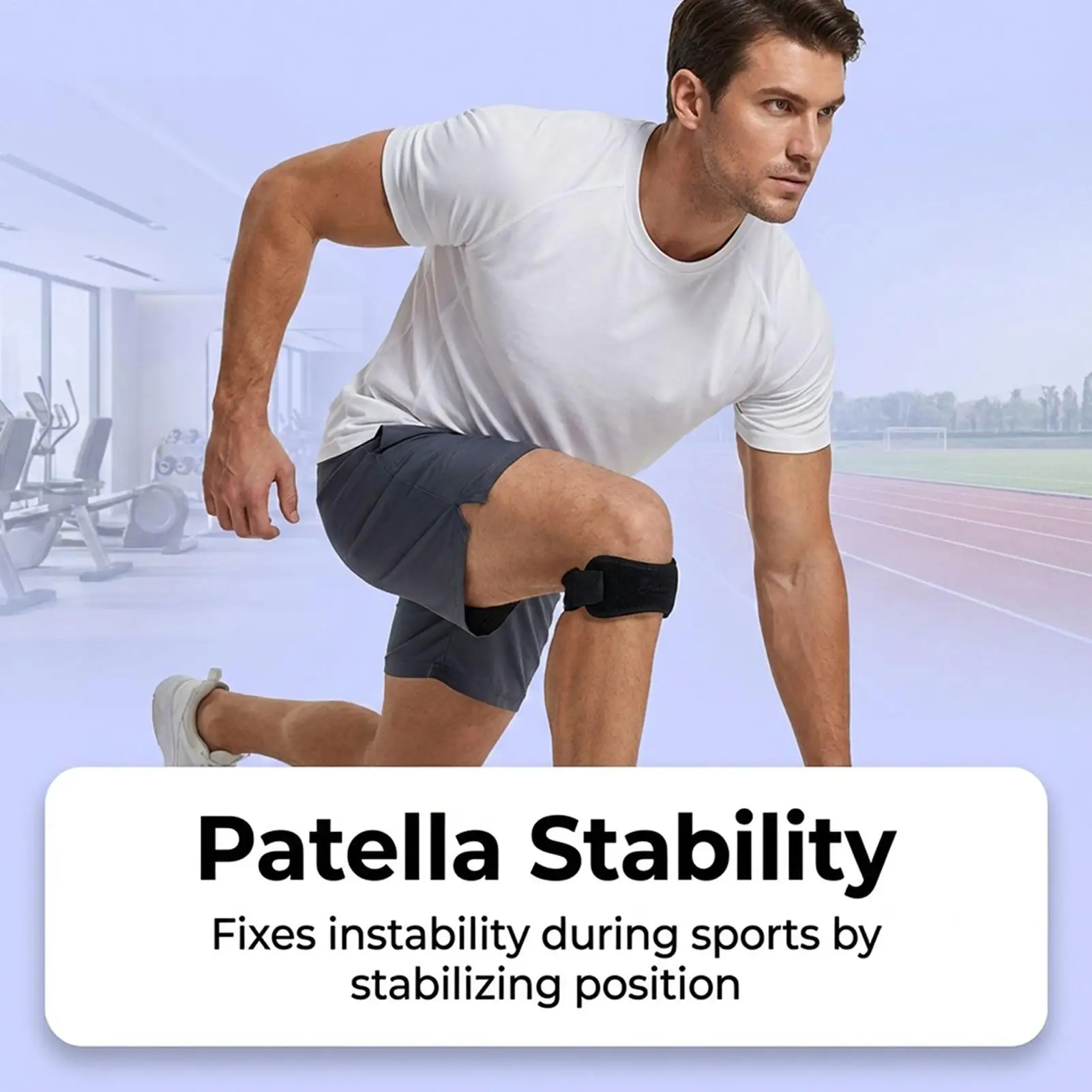 

Patella Knee Straps Adjustable Compression Sleeve Knee Sleeve For Basketball For Hiking Soccer Tennis Volleyball Squats Exercise