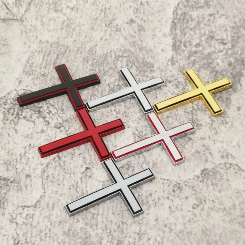 41XA Crosses Car Sticker Reusable Metal Decal Secure Adhesion Universal Vehicle Decoration Automotive Styling