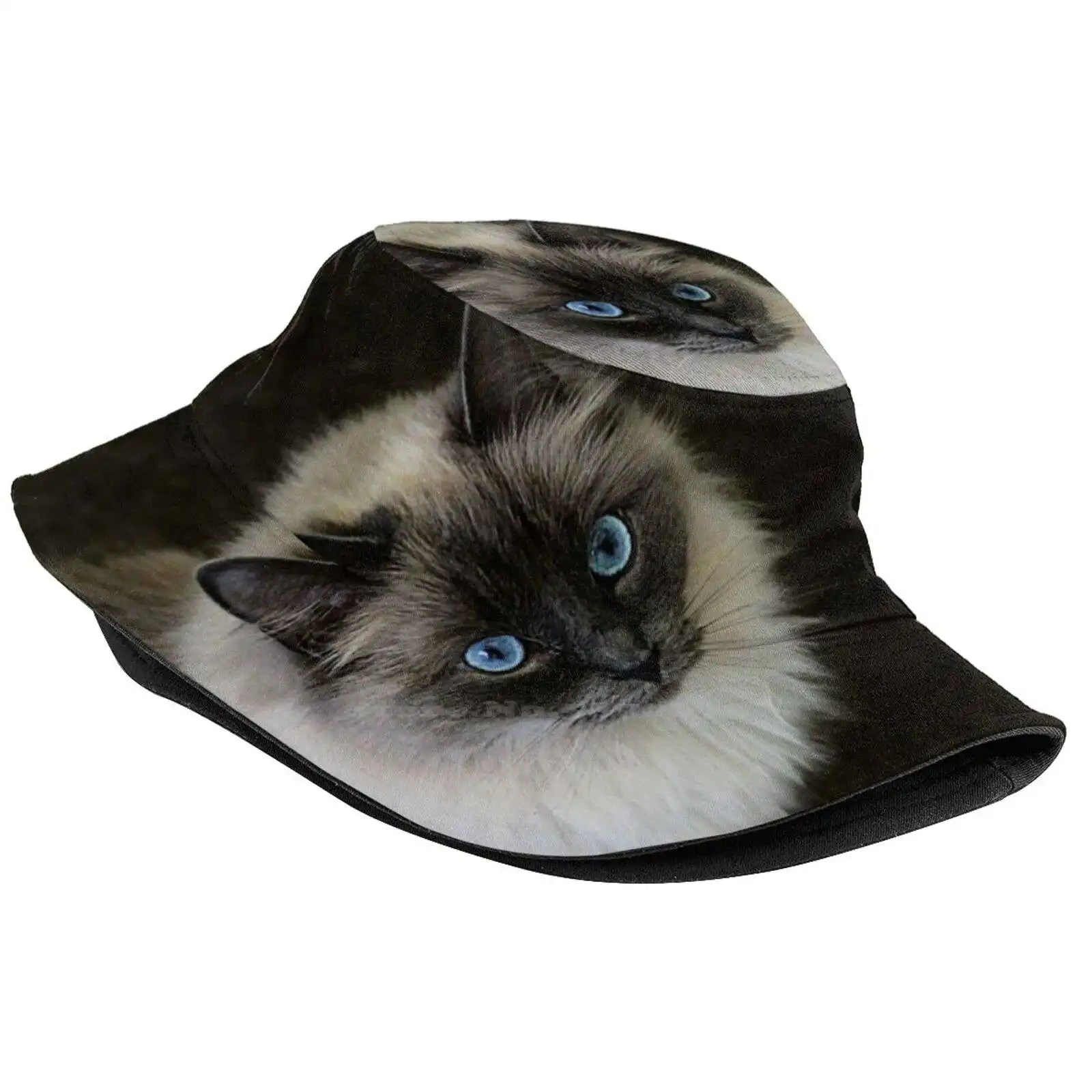 M`lady Korean Caps Funny Beach Bucket Hats Lou Cats Ragdoll Pets Animals Ladymoose