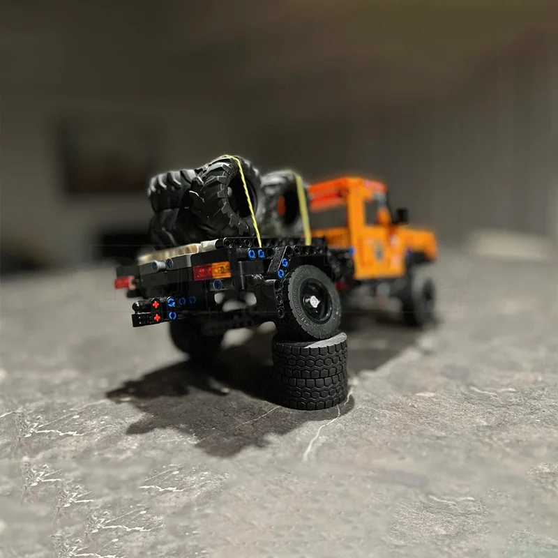 941 pièces de véhicule de construction tout-terrain robuste, camionnette MOC, blocs de construction modulaires personnalisables, jouet simple à monter soi-même, cadeau de festival
