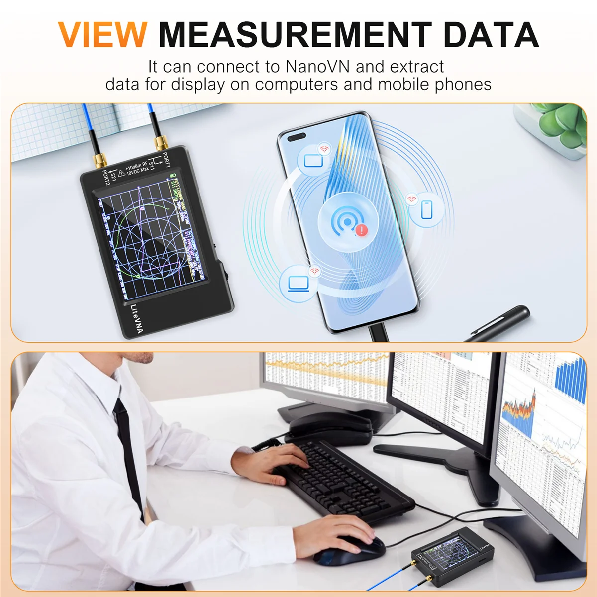 New LiteVNA 6Ghz VNA 2.8Inch LCDHF VHF UHF UV Vector Network Analyzer Shortwave Portable Antenna Analyzer with Battery jasmine