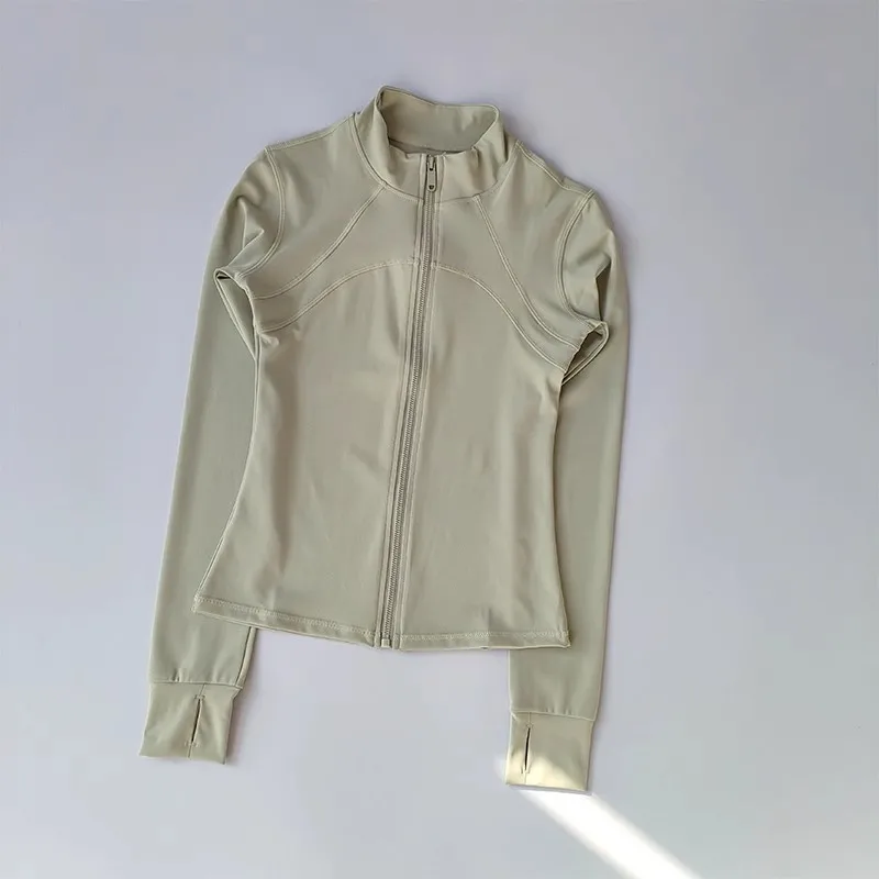 Damen-Sportjacke mit langen Ärmeln, schnelltrocknend, lässig, für Fitnessstudio, Workout, Fitness, Laufen, Training, Fitnessjacke, Sweatshirt – Detail 6
