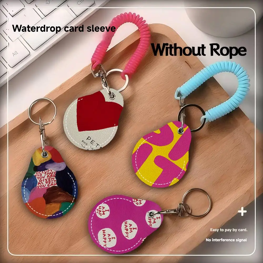 

1 шт. Декоративный брелок-подвеска с креативным мультяшным узором в скандинавском стиле от Дэвида Шригли, защитный чехол для карты доступа