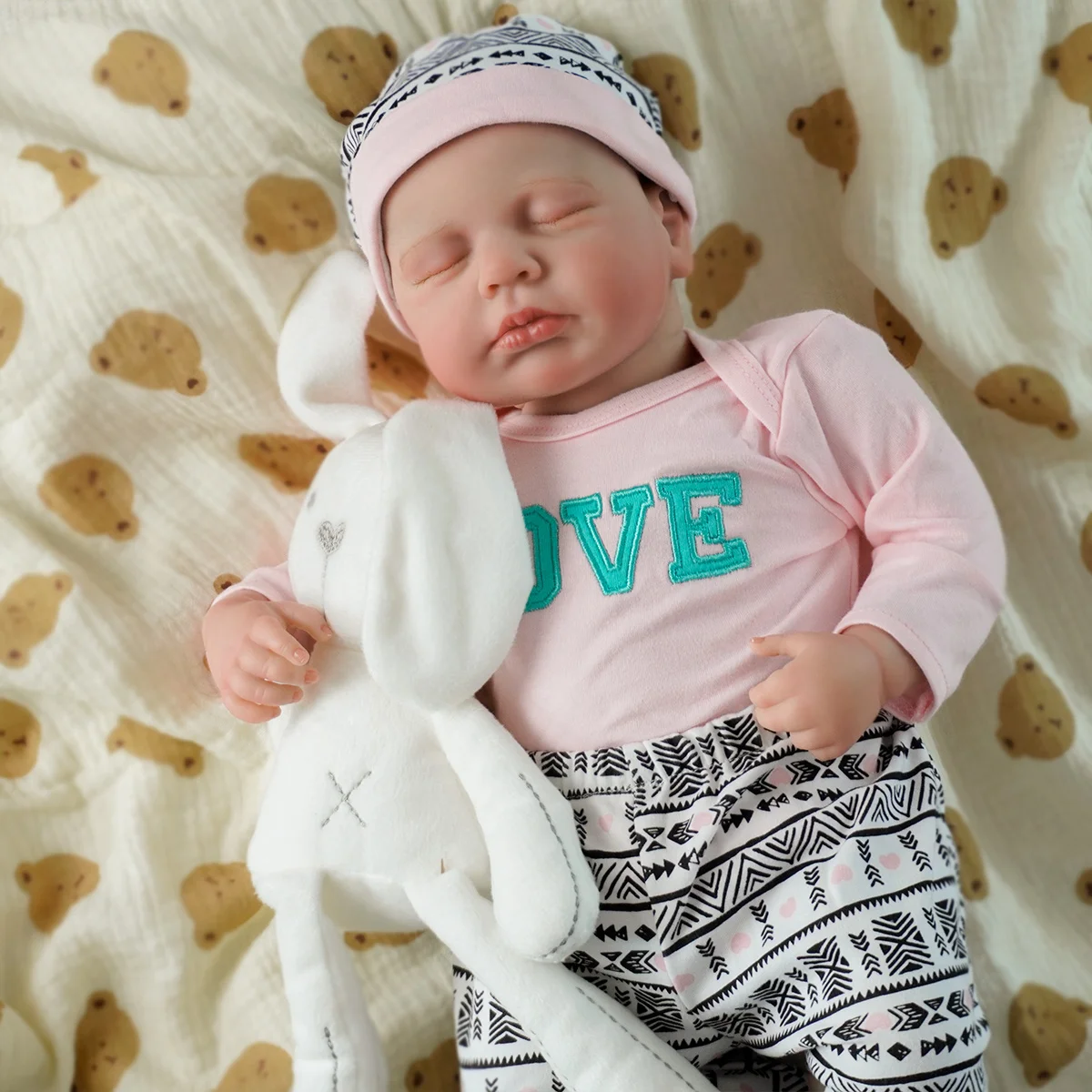 JOYORA 50CM Reborn Puppe Baby Puppe Abgeschlossen Malerei Schlaf Vinyl Neugeborenen Baby 3D Haut Sichtbare Adern Nette Sammlung kunst Puppe