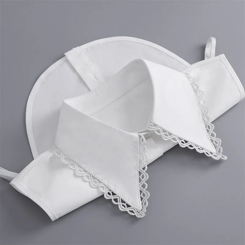 Woman White Lapel Fake Collar Vintage Detachable Shirt Collar for Women Blouse Sweater False Collar Lapel Top Neckwear Ties