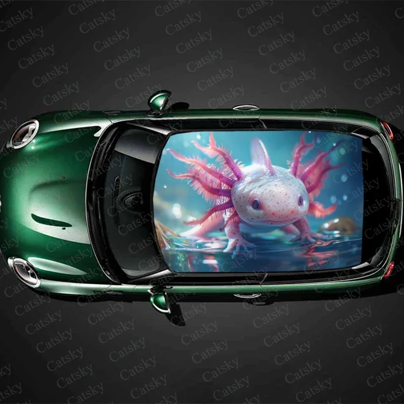 

Милая причудливая Axolotl наклейка на крышу автомобиля Wrap аксессуары для гоночных кроссоверов упаковка окрашенная ПВХ пользовательская Автомобильная графическая наклейка