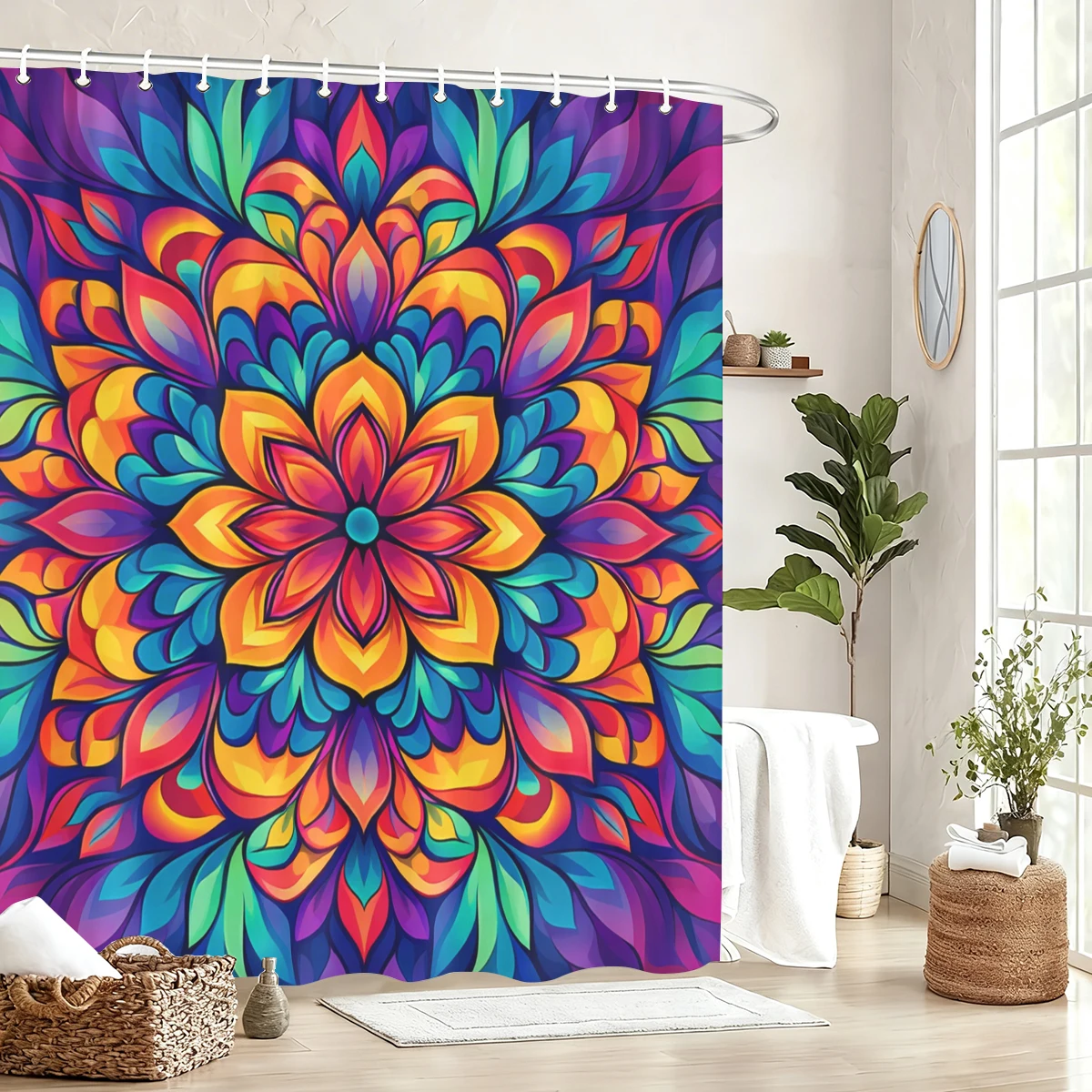 

Яркая шторка для душа с цветочным узором из полиэстера – стильный декор для ванной, модная перегородка для дома и отеля