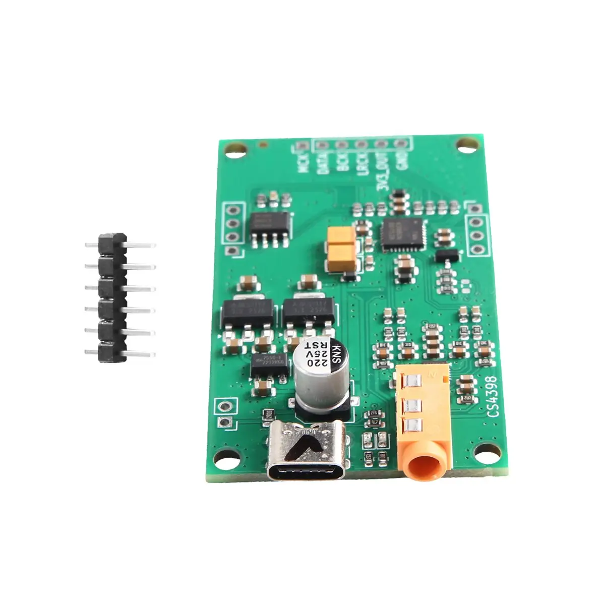 CS4398 I2S for Decoder Board with ES9601K Headphone Amp,24bit/192kHz,3.5mm Audio Output Module for DIY Digital Audio