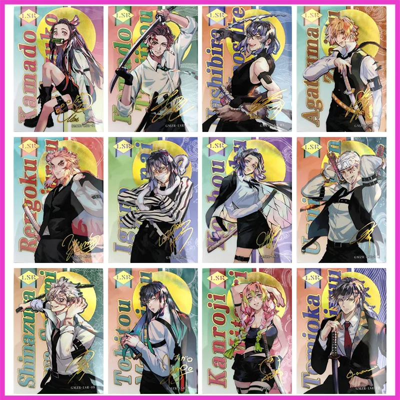 

Anime Demon Slayer Rare LSR Refraction Foil Kamado Nezuko Kamado Tanjirou Toys for boys Collectible Cards Birthday Present