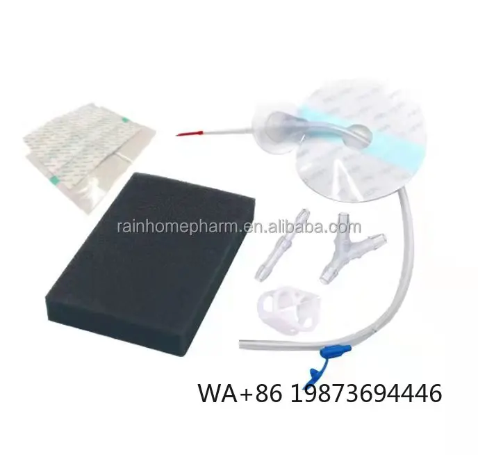 

PU foam NPWT kit, vacuum sealing dressing with adhesive film for medical wound care