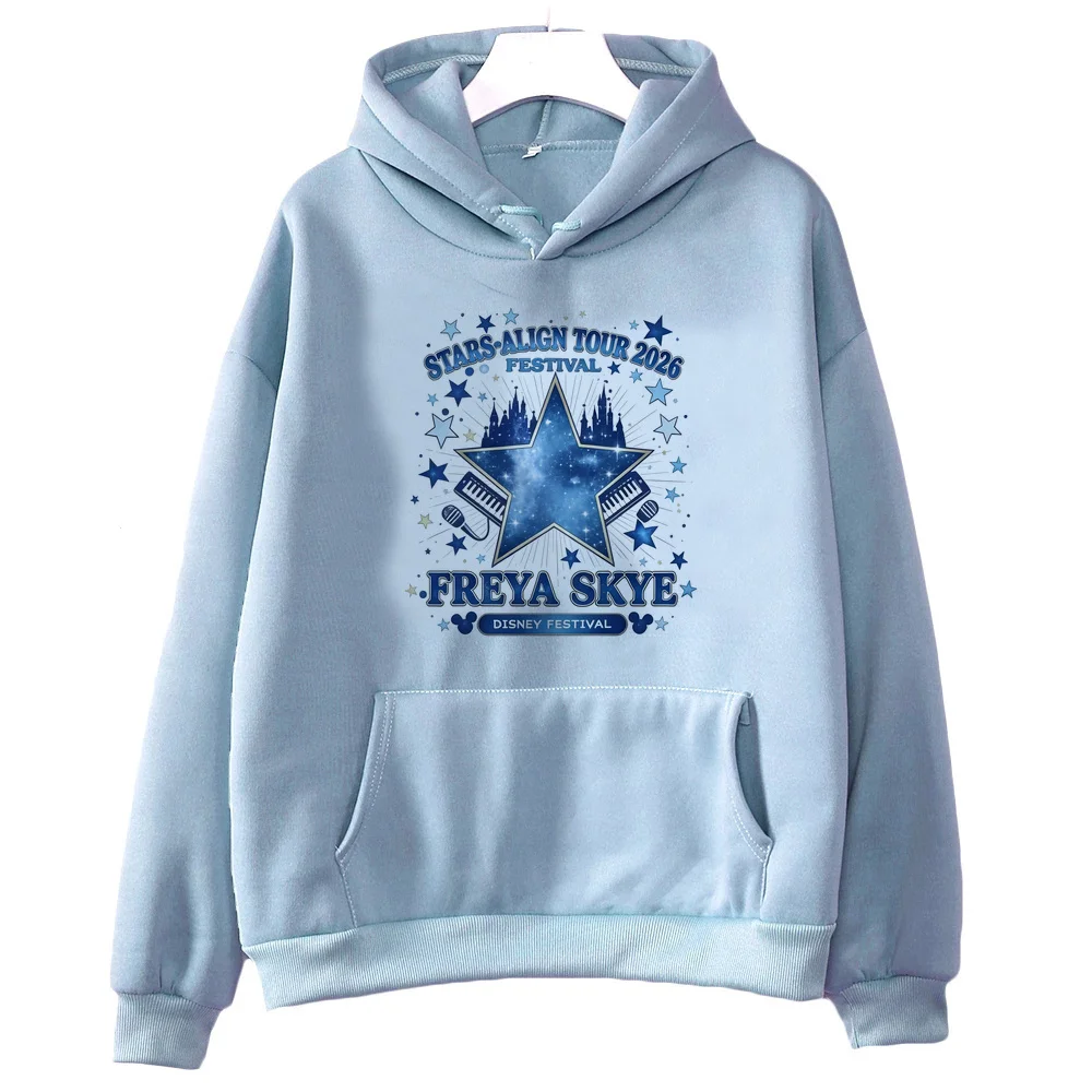 Freya Skye womens hoodies kawaii fashion graphic 2026 gothic winter warm Casual Pockets