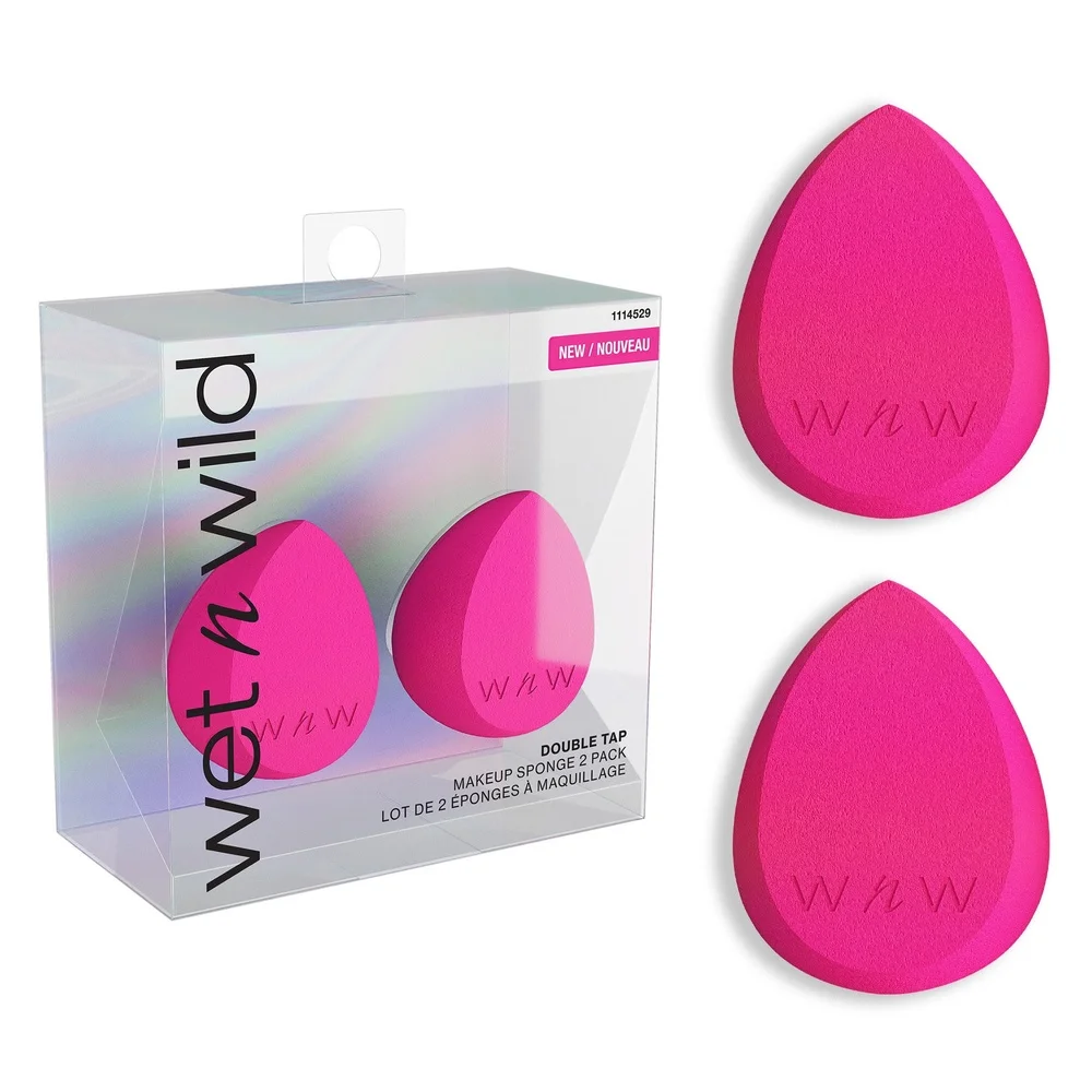 Makeup Sponge Wedge 2 Pack Teardrop Design Hydrophilic Material Seamless Application Reduces Waste Effortless Blending Reusable