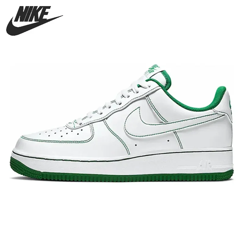 Nike Air Force 1 Low Men Women Skateboarding Shoes Comfortable Unisex Sneakers Cold White Emerald