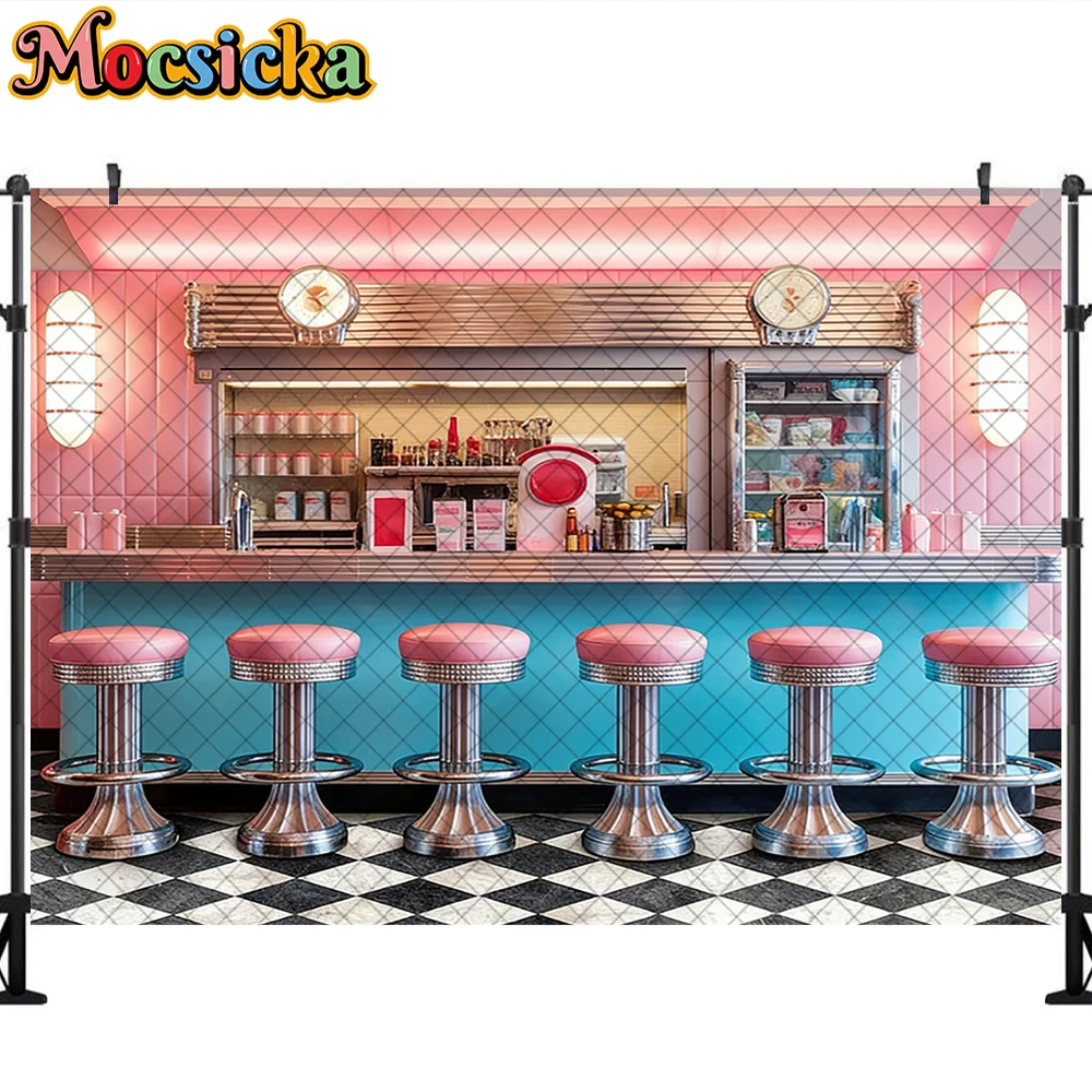 Mocsicka Photography Backdrop Pink Chair Beer Bar Decoration Boys Girls Birthday Party Reunion Background For Photographs