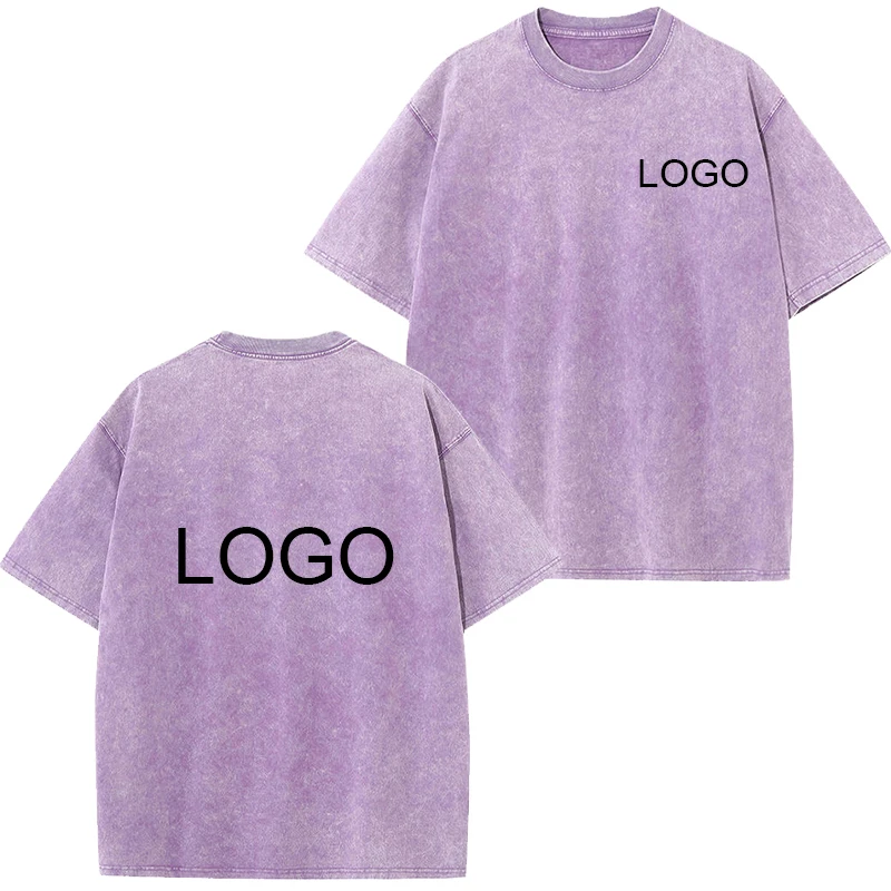 

Customized men's fashionable retro design pure cotton short sleeved T-shirt women's Harajuku cool street wear