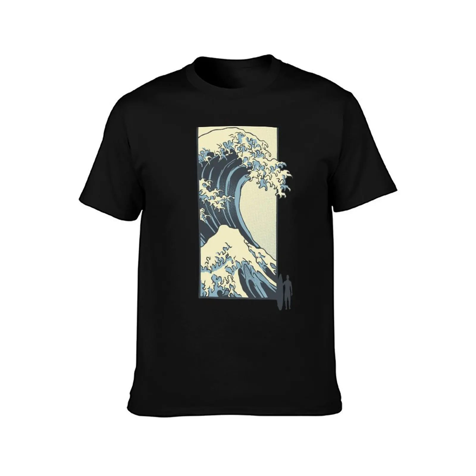 Kanagawa Surfer by Tobe Fonseca T-Shirt Novelty Print Casual Tee Shirt T-Shirt