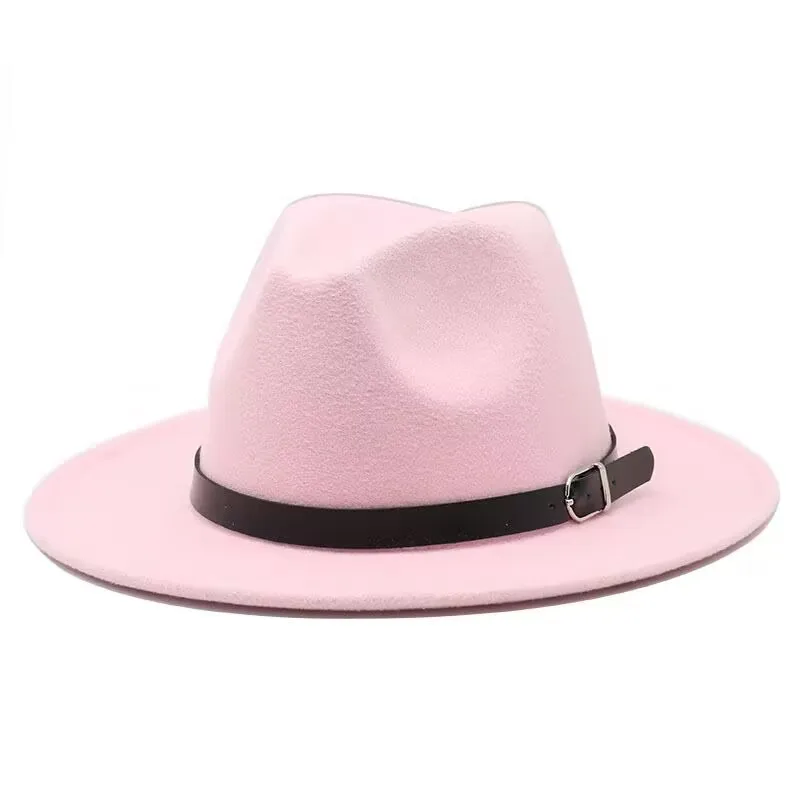 1 Stück Modische Herren-Fedora Damen-Mode-Jazzhut Sommer Frühling Schwarze Wollmischung Mütze Outdoor Freizeithut – Detail 13