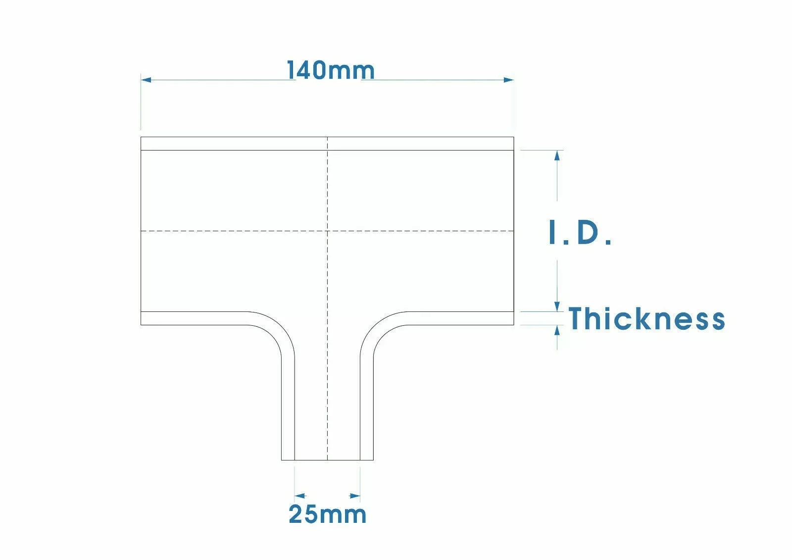 3-Way Valve T-Shape Straight Silicone Hose Coupler For 25mm Dump Valve Bov ID51mm 57mm 60mm 63mm 70mm 76mm 80mm