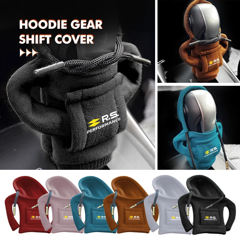 Universal Hoodie Car Shift Lever Cover Change Lever Accessories For Renaul Arkana Captur Twingo Talisman RS Line Logan Duster