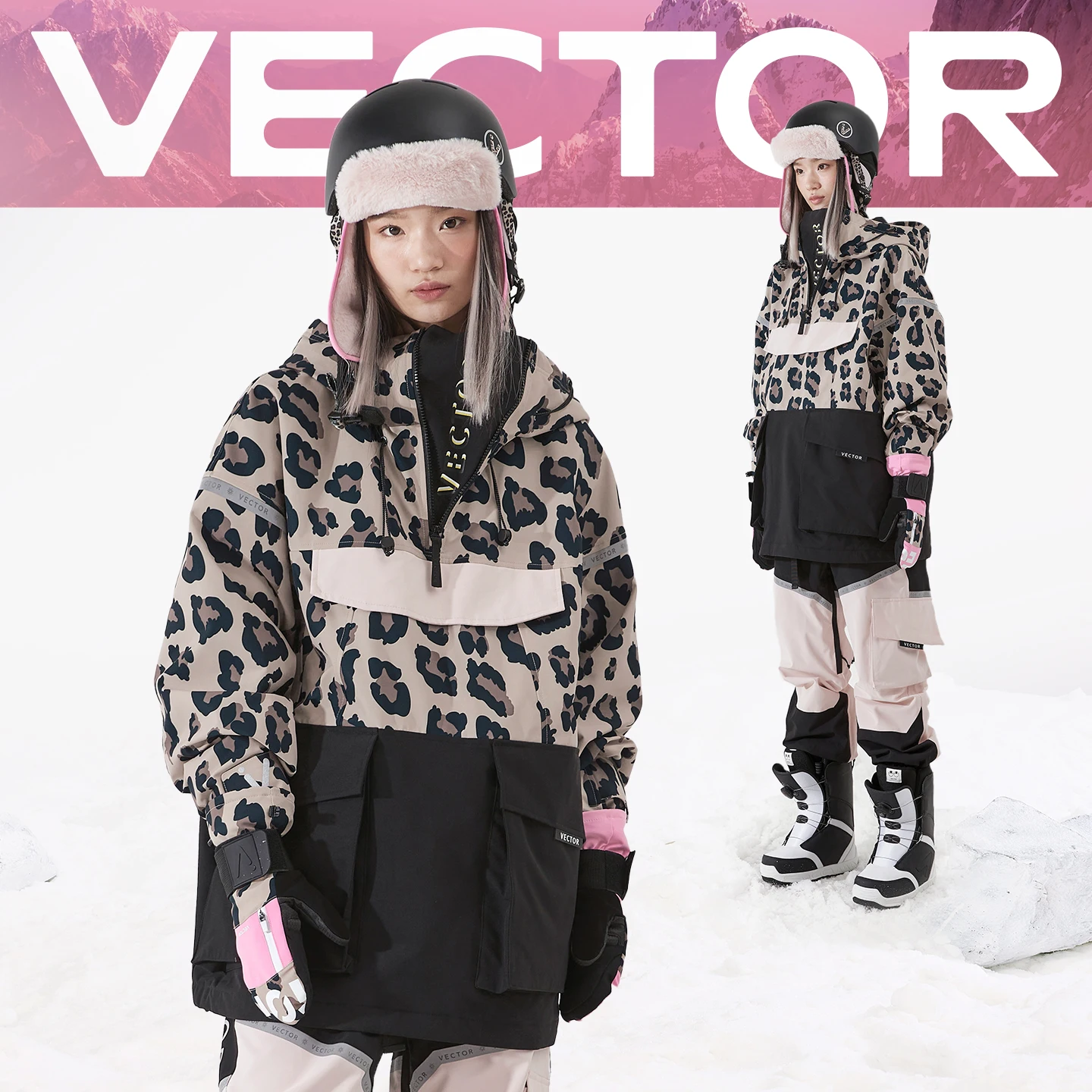 vector-women's-insulated-ski-suit-waterproof-windproof-warm-ski-jacket-winter-snowboard-ski-outdoor-sport-snow-wear-ski-pants
