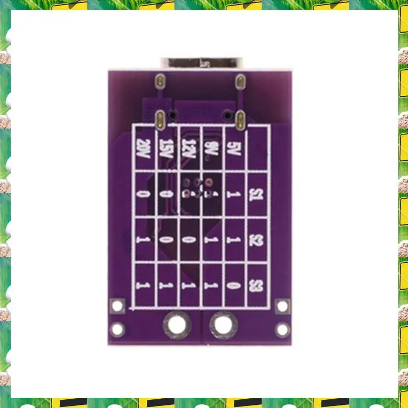 3C Electron 1Pcs Type-C QC PD2.0 PD3.0 To DC Spoof Fast Charge Trigger Poll Detector USB-PD Notebook Power Supply Change Board,1