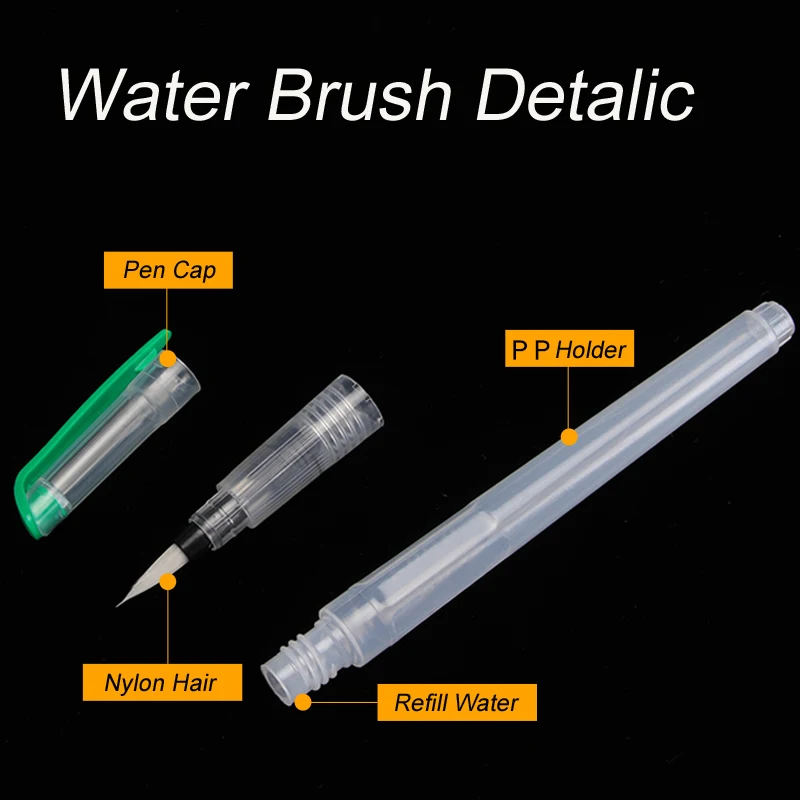 1/3/6Peices Refillable Paint Brush Water Color Brush Soft Watercolor Brush Ink Pen for Painting Calligraph Drawing Art Supplies image 5