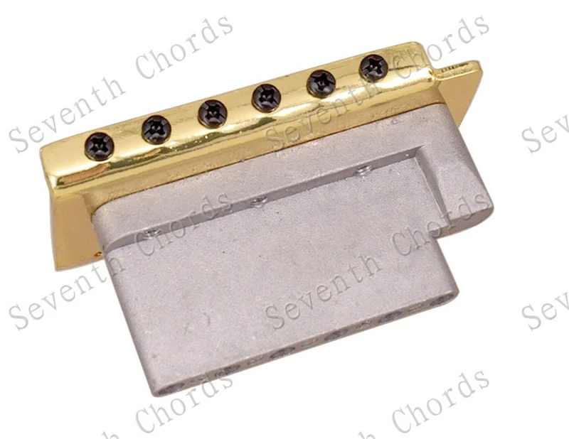 Ein Satz 6-saitiger konkaver Sattel-Tremolo-Brückensystem für E-Gitarren-Zubehörteile, Chrom, Schwarz, Kupfer, Rot zur Auswahl – Detail 36