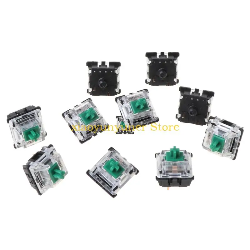 

P9JB 10Pcs/pack 3Pin Green Switch MX Switches Transparent for Case for Mechanical Keyboard Cherry MX Compatible