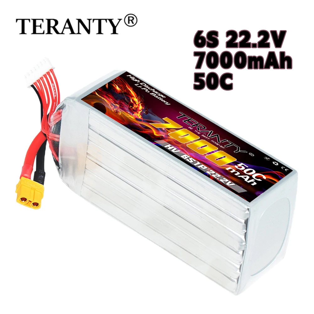 Upgraded TERANTY 6S 22.2V 50C/100C 7000mAh Remote control model airplane model drone FPV helicopter high rate toy Lipo battery