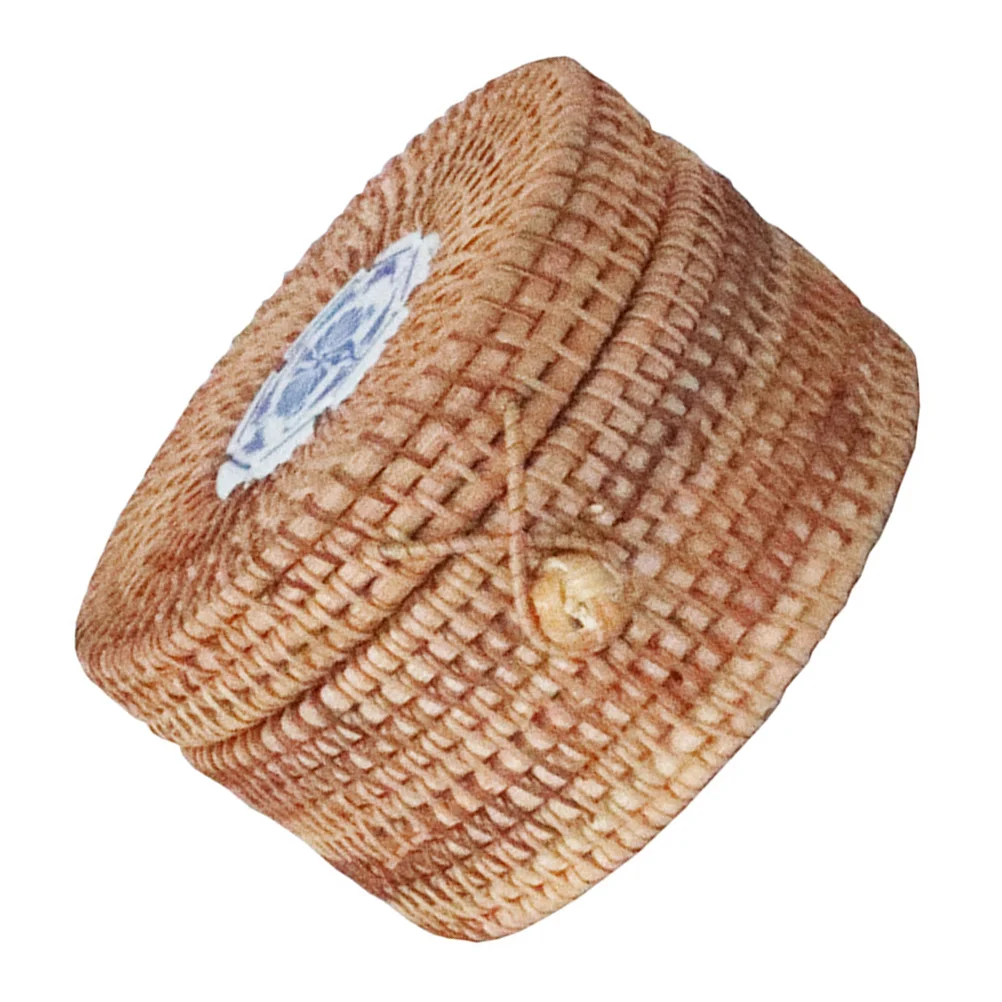 

Rattan Tea Storage Box Woven Container Baskets for Kitchen Bar Tea Leaf Jar Canister Practical Durability Hardness
