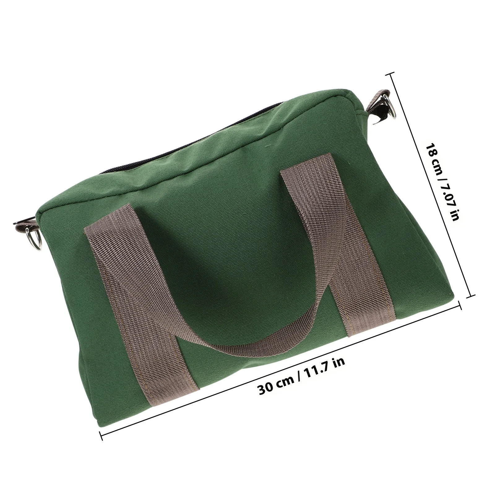 Bolsa de ferramentas de grande capacidade, bolsa de lona com zíper, organizador de ferramentas de jardim, bolsa de armazenamento portátil, organizador de ferramentas com zíper