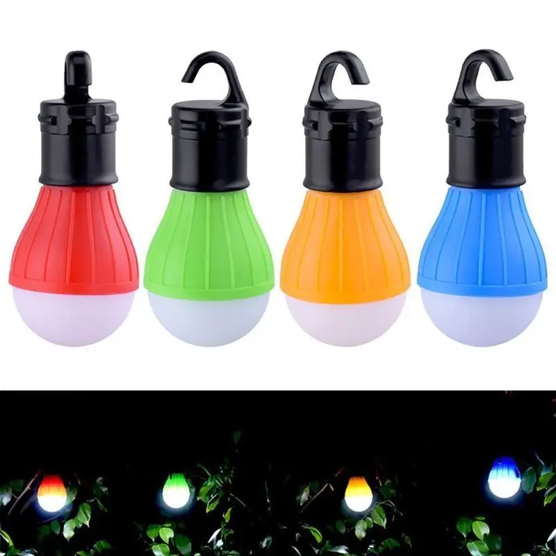 Portable Camping Outdoor Hanging 3LED Camping Lantern Decoration LED Camp Lights Bulb Lamp for RV Camping Tent Fishing