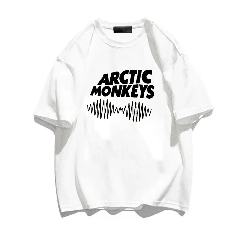 

Arctic Monkeys Clothes T Shirt Male Manga Casual Y2k White T Shirt T-Shirt Clothes Summer Cotton Street Retro T-shirt